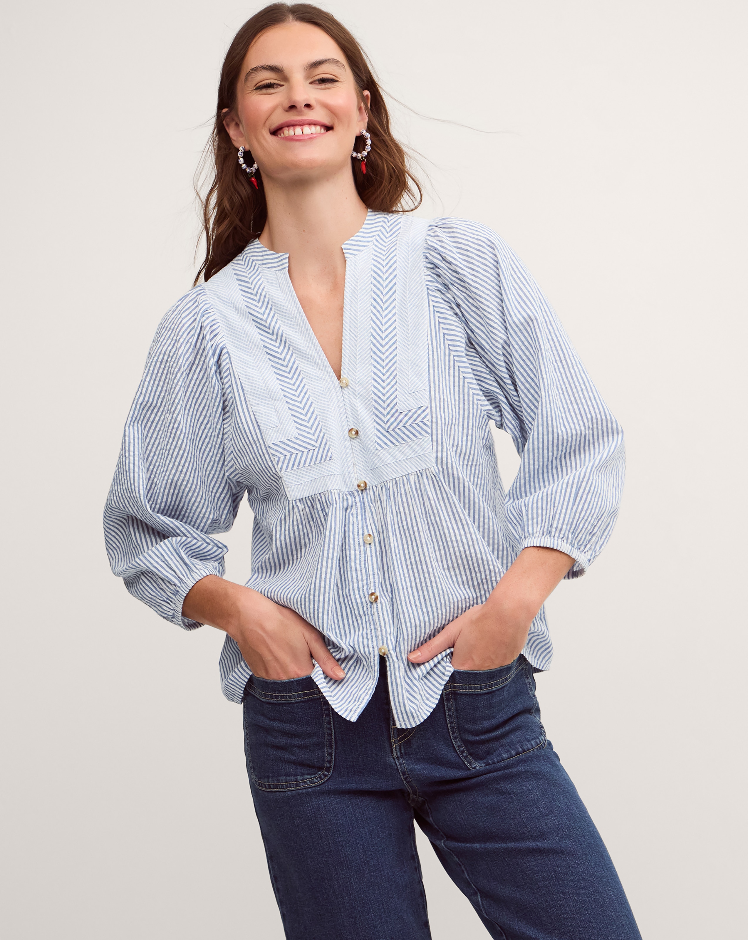 Monsoon Callie Stripe Blouse