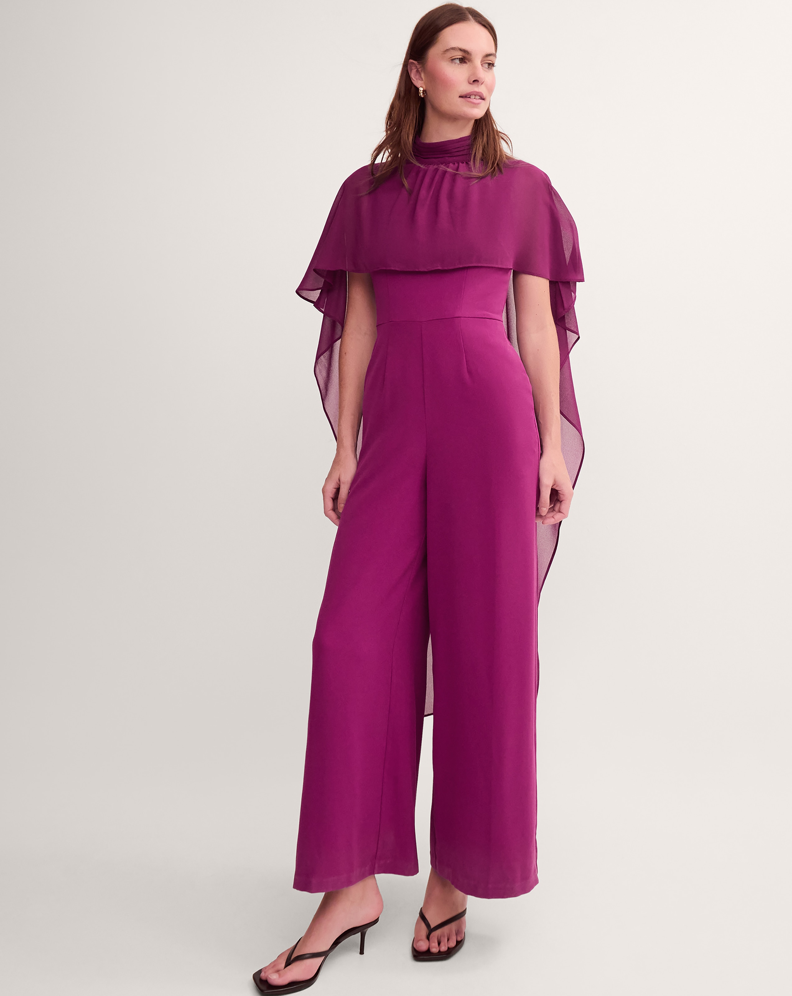 New In - Monsoon Valerie Cape Wide Leg Jumpsuit
