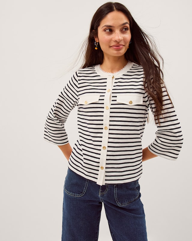 Monsoon Shania Stripe Jersey Top
