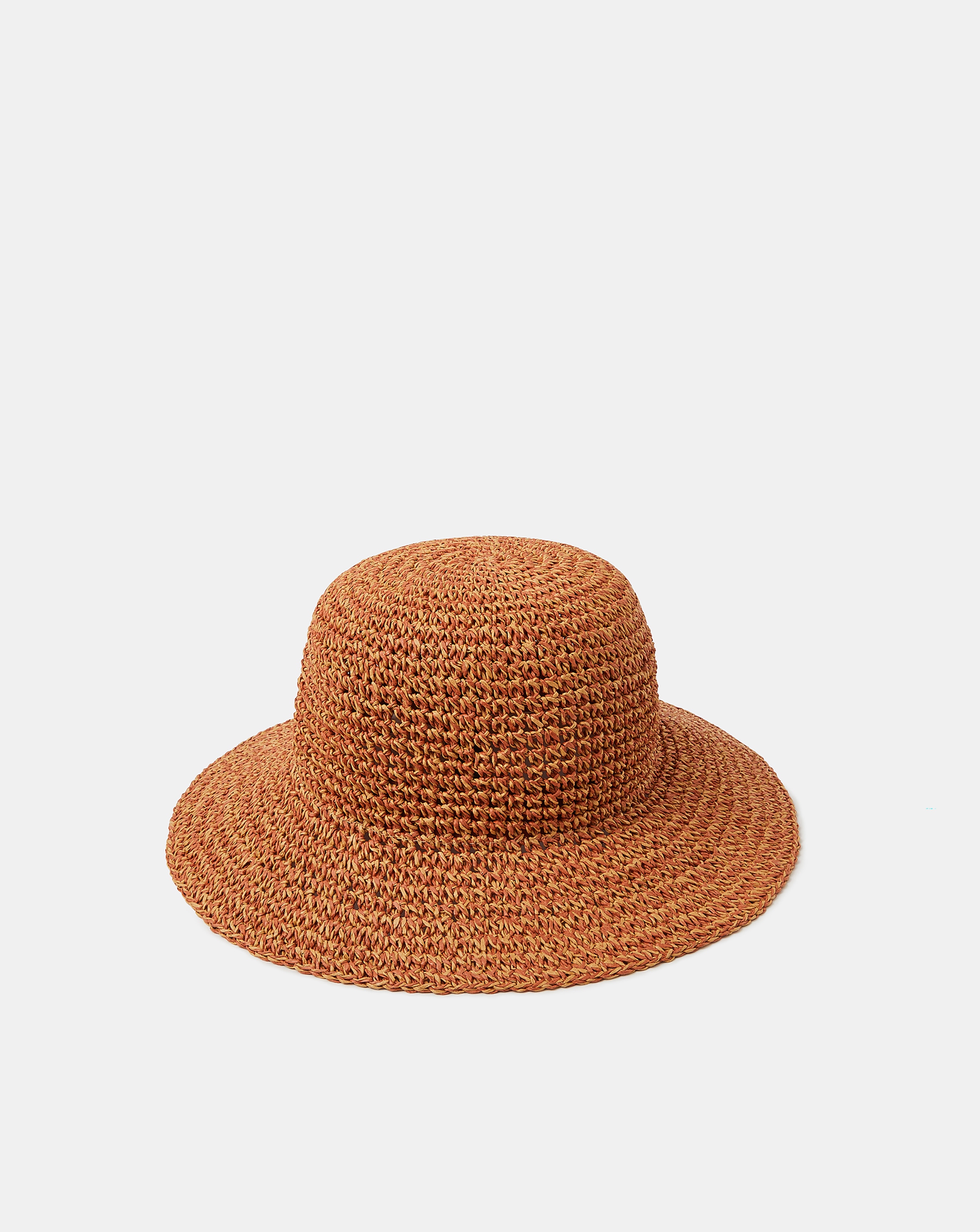 New In - Accessorize Crochet Straw Bucket Hat