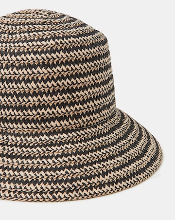 Accessorize Mono Straw Bucket Hat