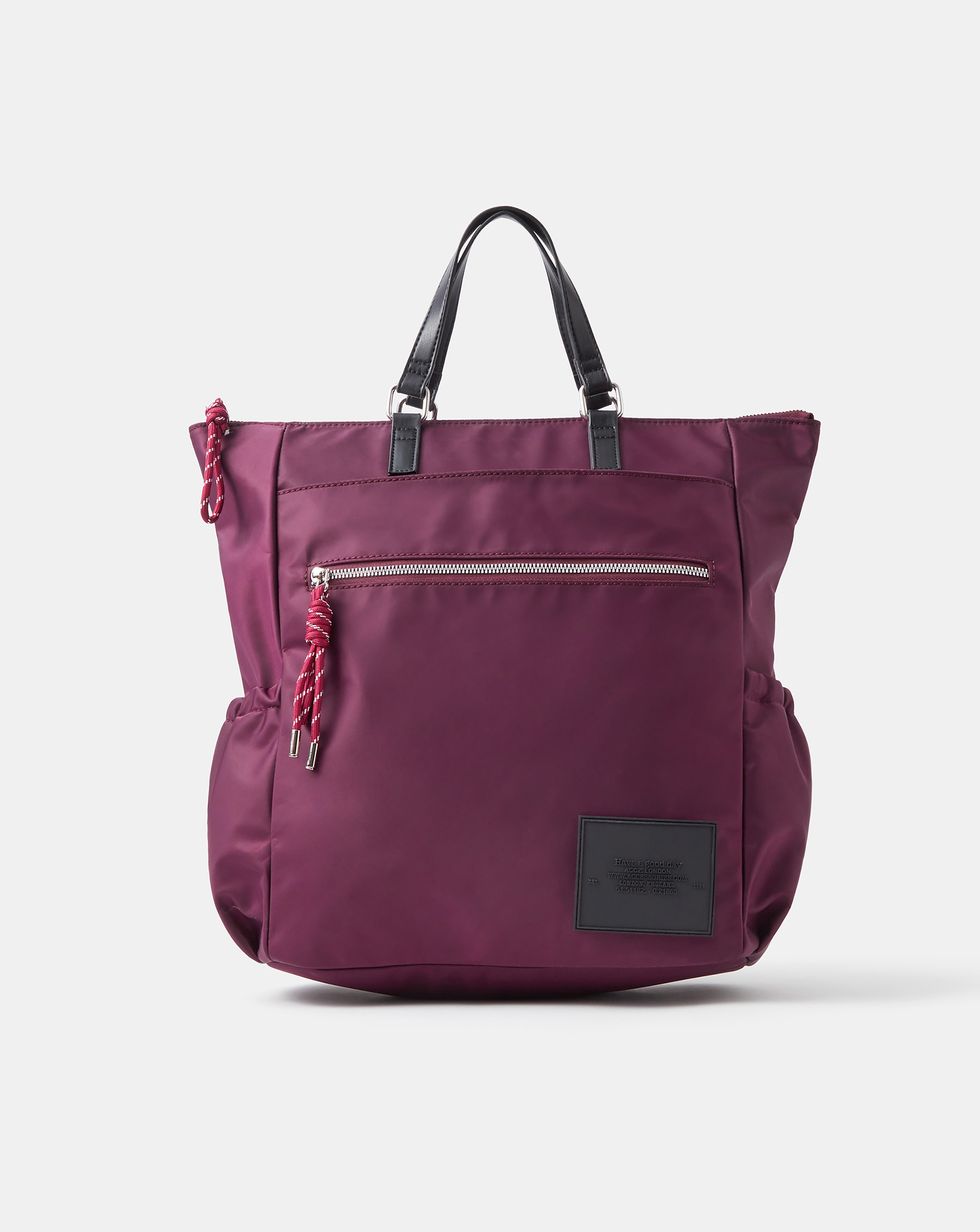 New In - Accessorize Olivia Nylon Laptop Backpack - Berry