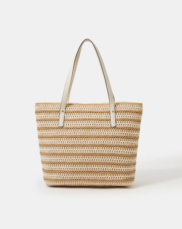 Accessorize Stripe Raffia Shoulder Bag