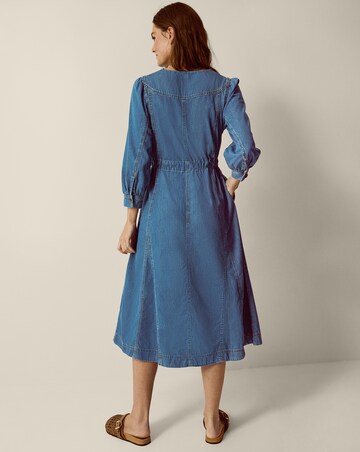 Monsoon Alison V-Neck Denim Midi Dress