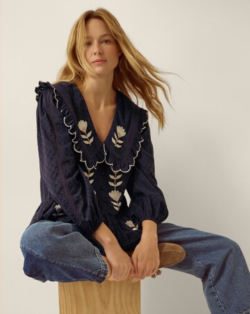 Monsoon Talia Tulip Scallop Collar Top