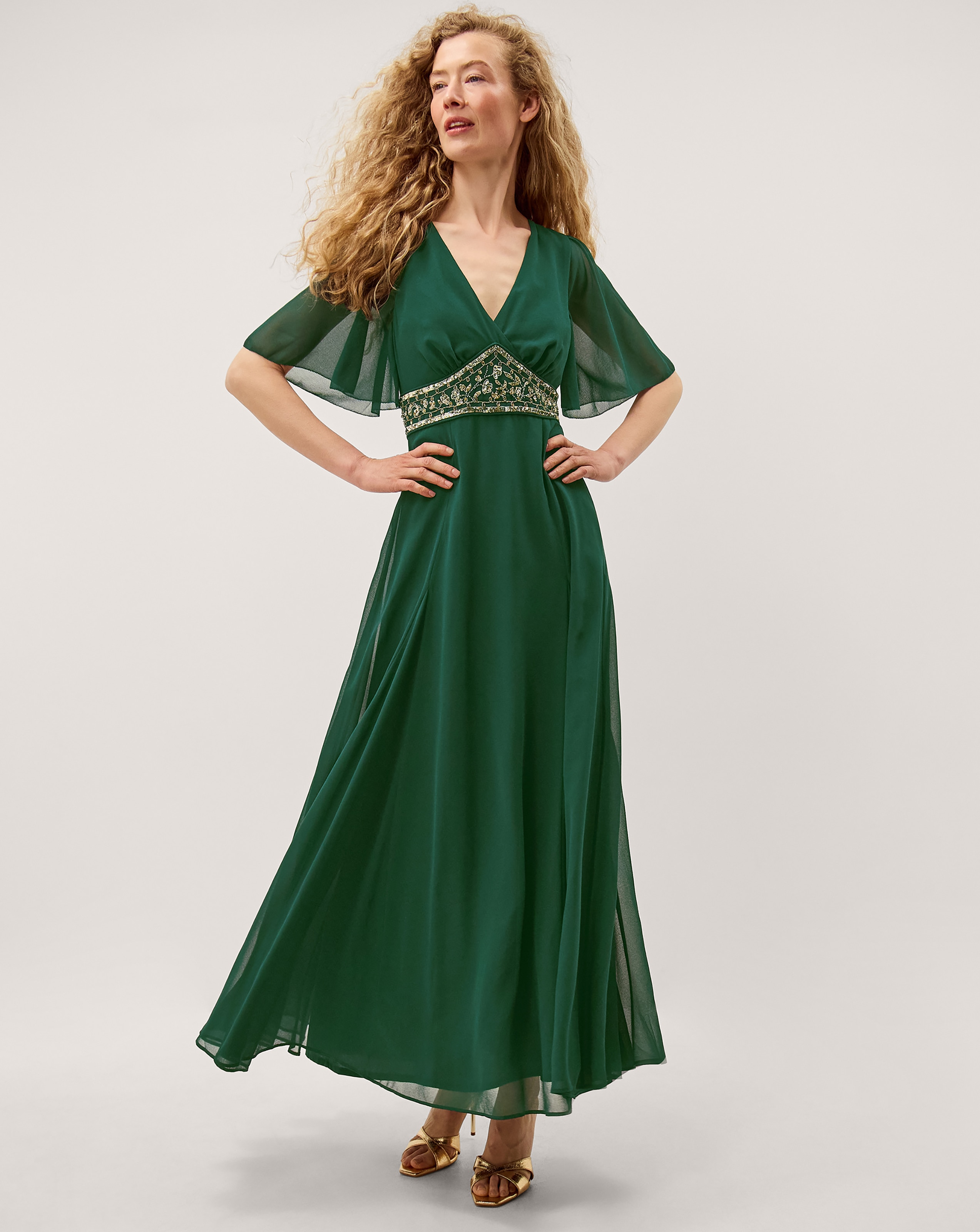 New In - Monsoon Sienna Embellished Maxi Dress