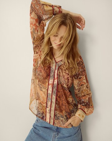 Monsoon Evelina Sheer Floral Print Top