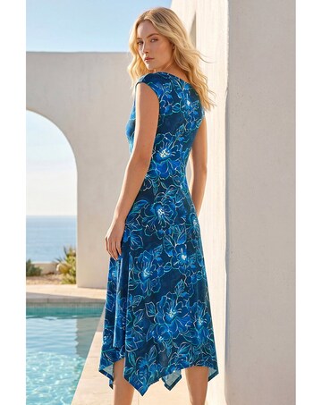 Roman Floral Print Stretch Maxi Dress