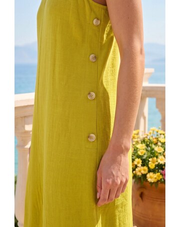 Roman Petite Side Button Blend Dress