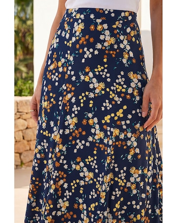 Roman Ditsy Floral Elastic Waist Skirt