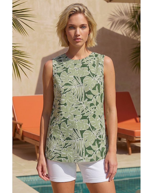 Roman Floral Print Vest Top