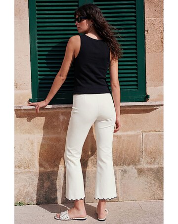 Roman Cropped Stretch Flared Trouser