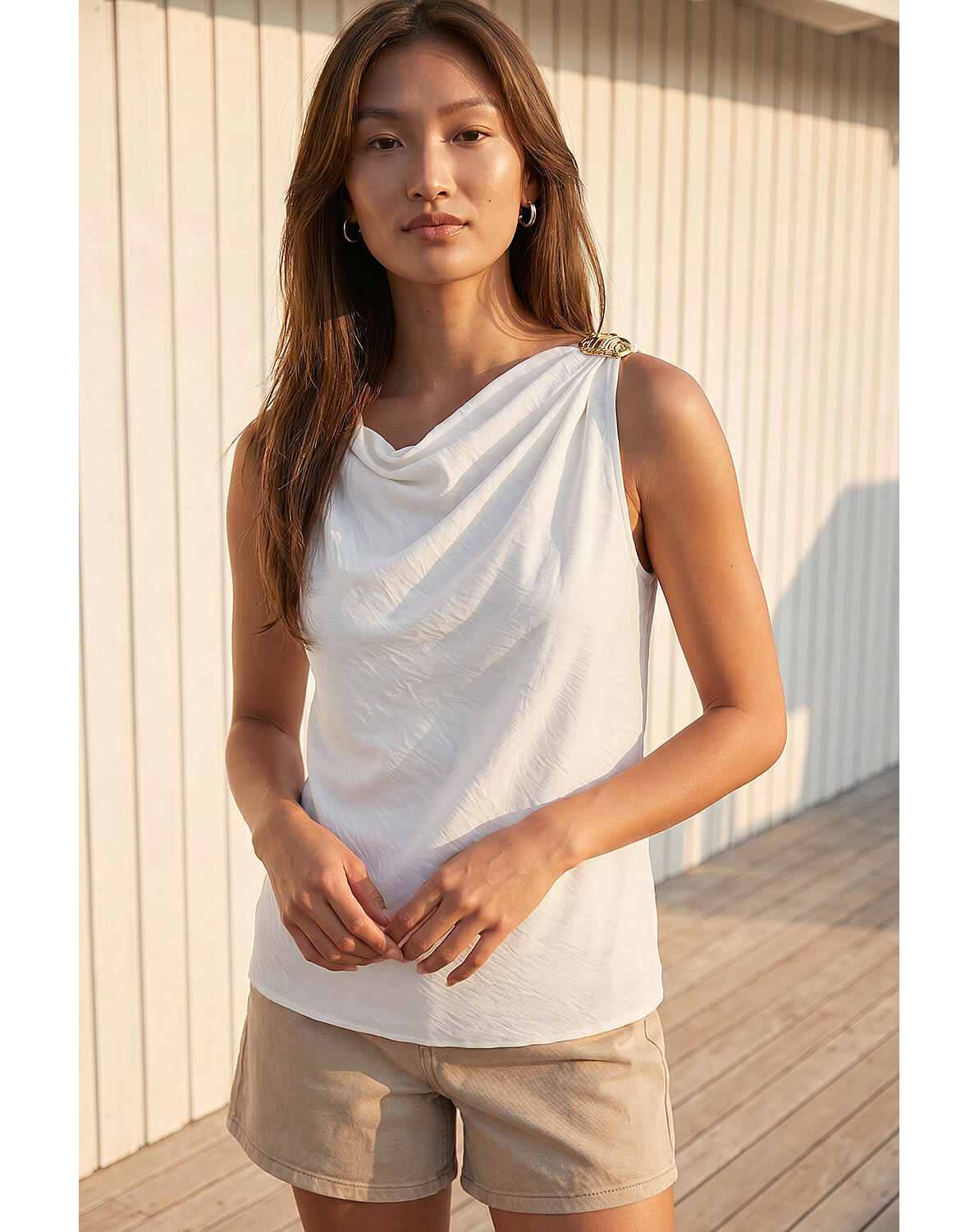 Roman Hardware Trim Drape Top