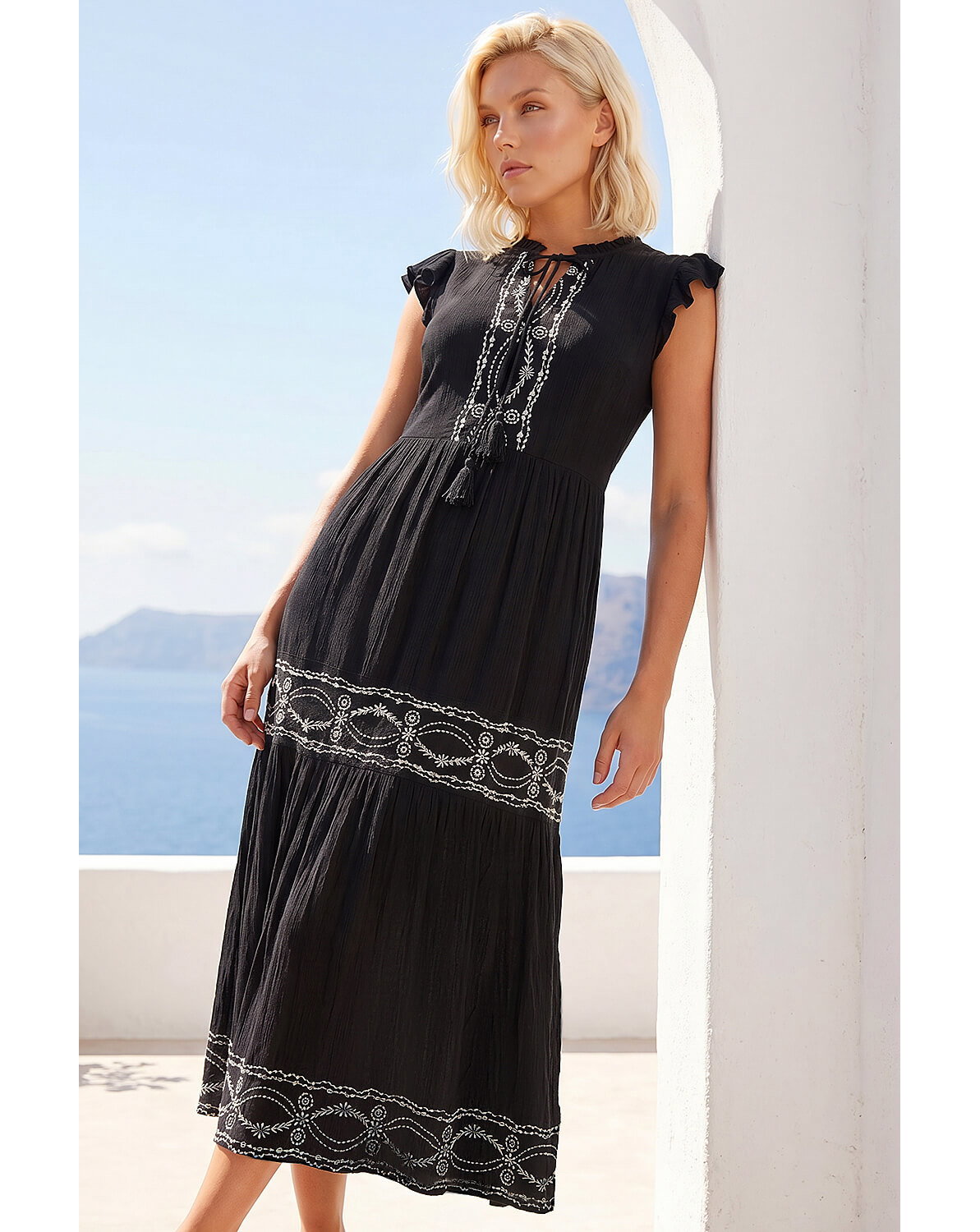 New In - Roman Petite Embroidered Dress