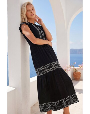 Roman Petite Embroidered Dress