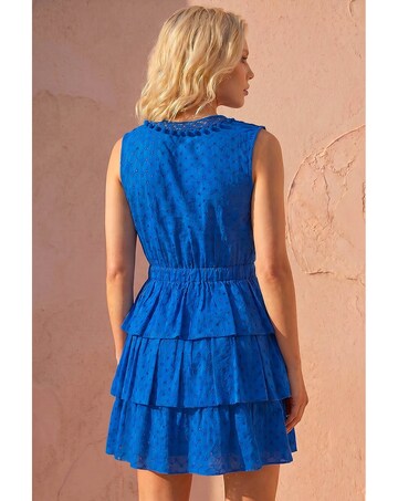 Roman Petite Tiered Tie Waist Dress