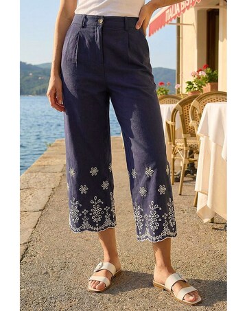 Roman Broderie Cotton Culottes