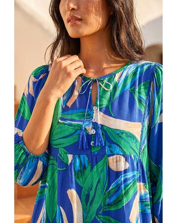 Roman Petite Tiered Tie Front Dress