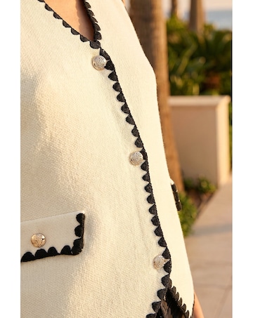 Roman Dusk Contrast Knit Waistcoat