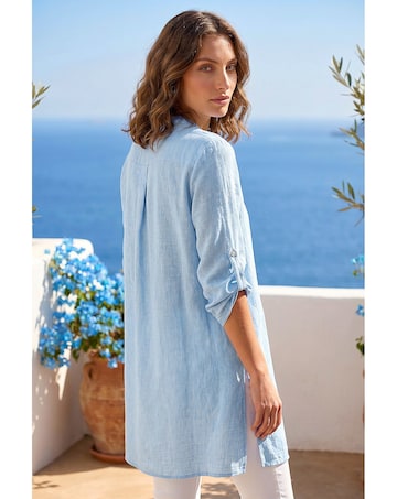 Roman Petite Chambray Buttoned Overshirt