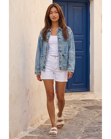 Roman Denim Button Front Pocket Jacket