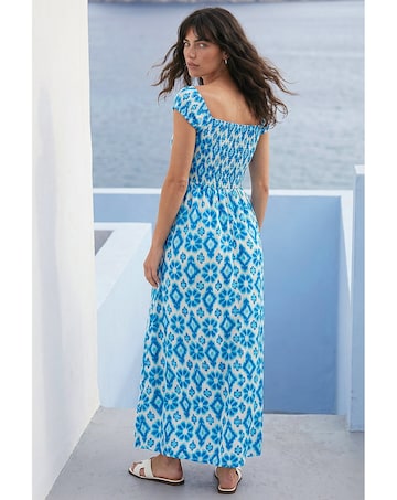 Roman Aztec Bardot Dress