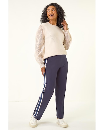 Roman Petite Side Stripe Ponte Trouser
