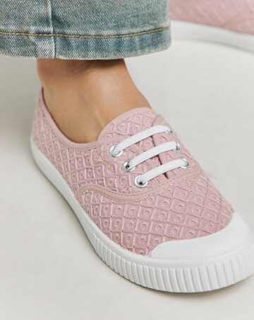 Lace Up Plimsole Wide Fit