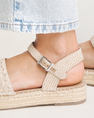 Coral Chunky Espadrille Sandals - Extra Wide Fit (EEE)