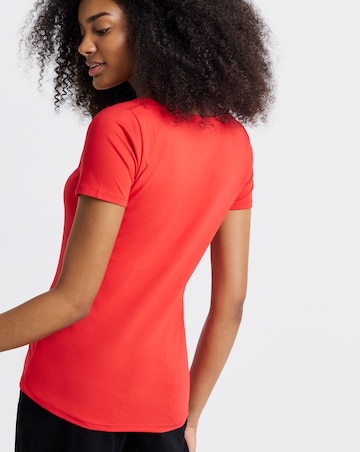 Black and Red 2 Pack Soft Touch Square Neck Tops