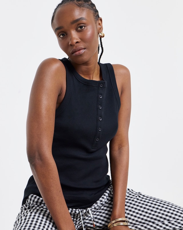 Simply Be Black Henley Vest
