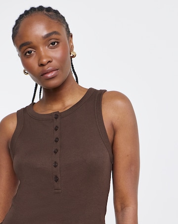 Simply Be Milk Choc Henley Vest