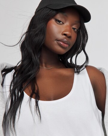 2 Pack Pure Cotton Black & White Slouchy Vests