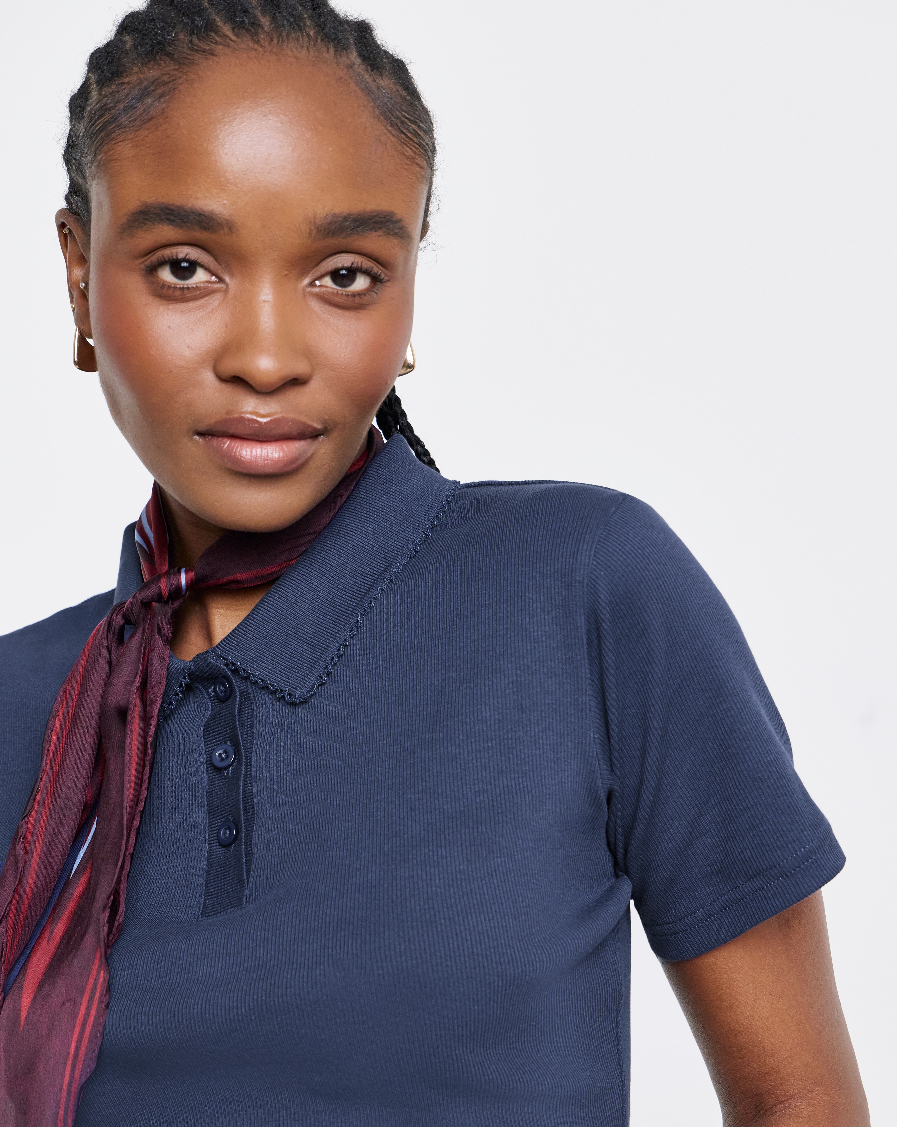 New In - Simply Be Short Sleeve Rib Polo Top