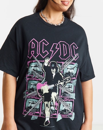 Simply Be Black AC/DC Short Sleeve License T-Shirt