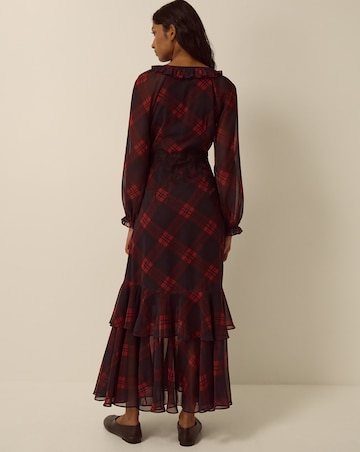 Monsoon Rowena Check Lace Midi Dress