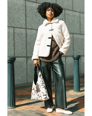Roman Textured Borg Collared Jacket