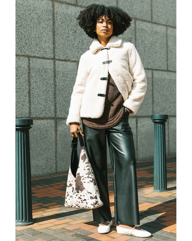 Roman Textured Borg Collared Jacket