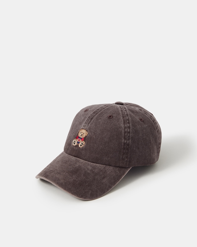 New In - Accessorize Teddy Bear Denim Cap
