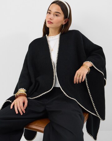 Accessorize Whipstitch Knit Poncho