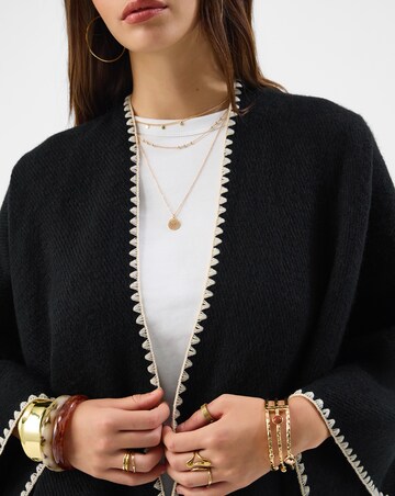Accessorize Whipstitch Knit Poncho