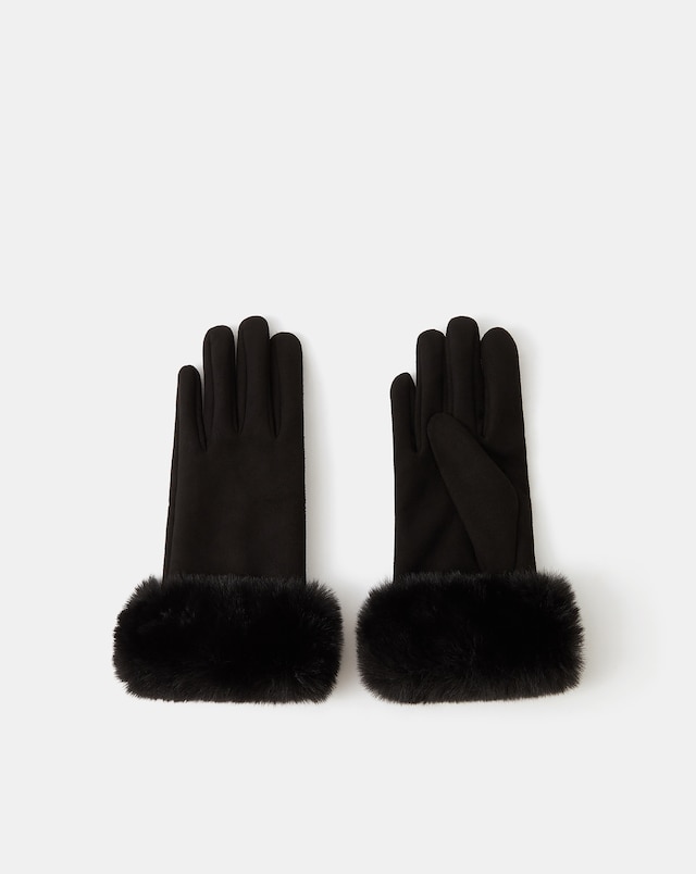 New In - Accessorize Fluffy Faux Suede Gloves
