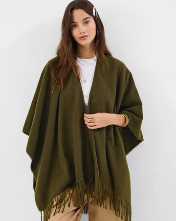 Accessorize Fringe Knit Poncho