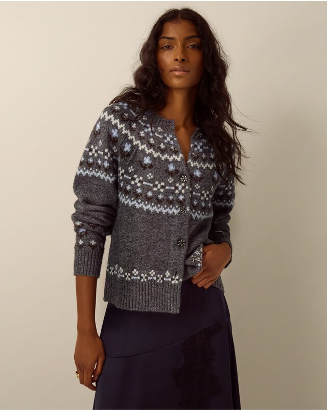 New In - Monsoon Fleur Fair Isle Cardigan