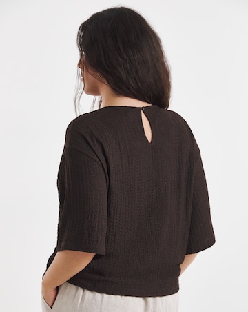 Simply Be Chocolate Waffle Kimono T-Shirt