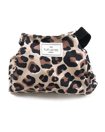 The Flat Lay Co. Drawstring Makeup Bag - Leopard