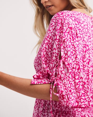 Nobody's Child Elka Heart Print Midi Dress