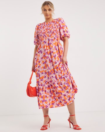 Nobody's Child Kelsie Daisy Print Midi Dress