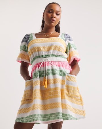 Lovedrobe Aztec Tie Waist Mini Dress