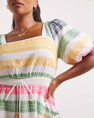 Lovedrobe Aztec Tie Waist Mini Dress